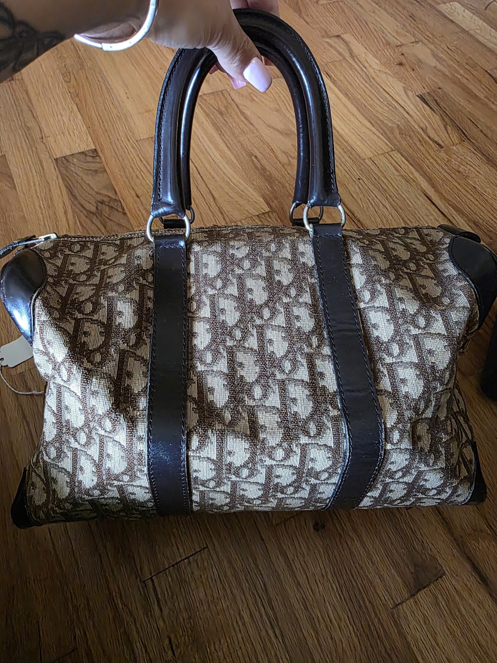 Dior Throtter Brown Monogram Canvas Duffle Bag